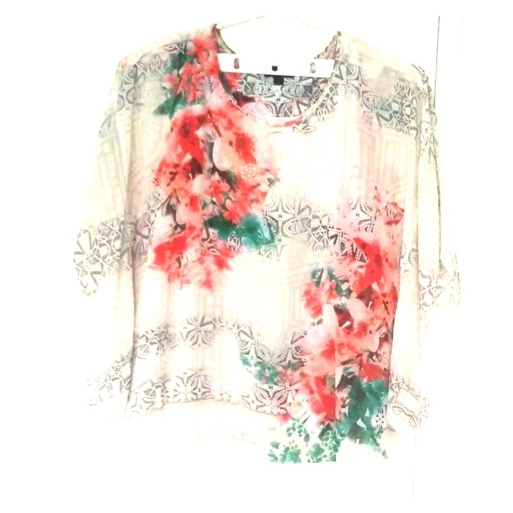 Double layed womans plus size blouse